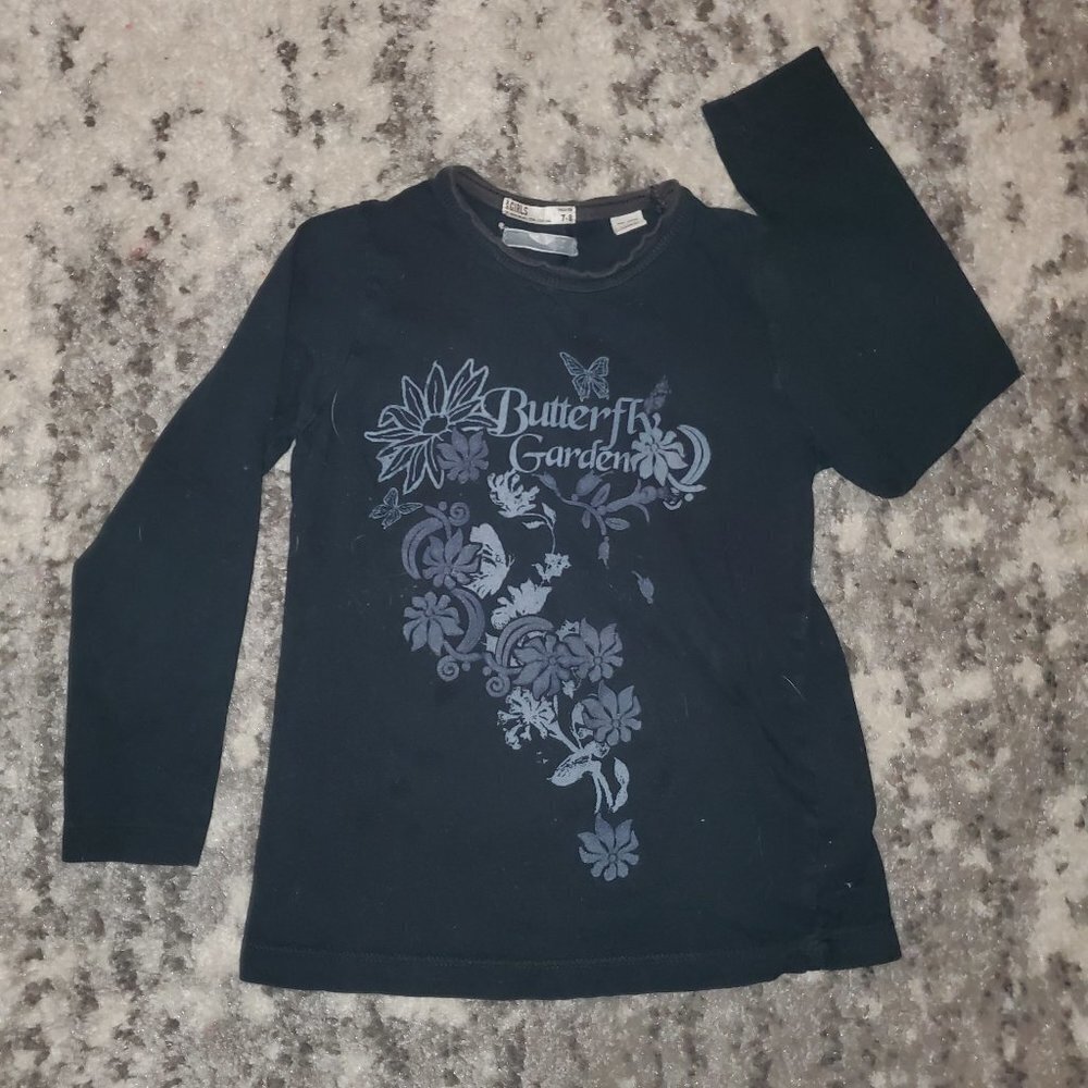 3 for 12 ||| Girls Butterfly Garden Top M